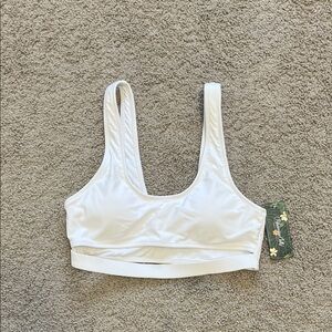 Elegant White Sports Bra for Women
